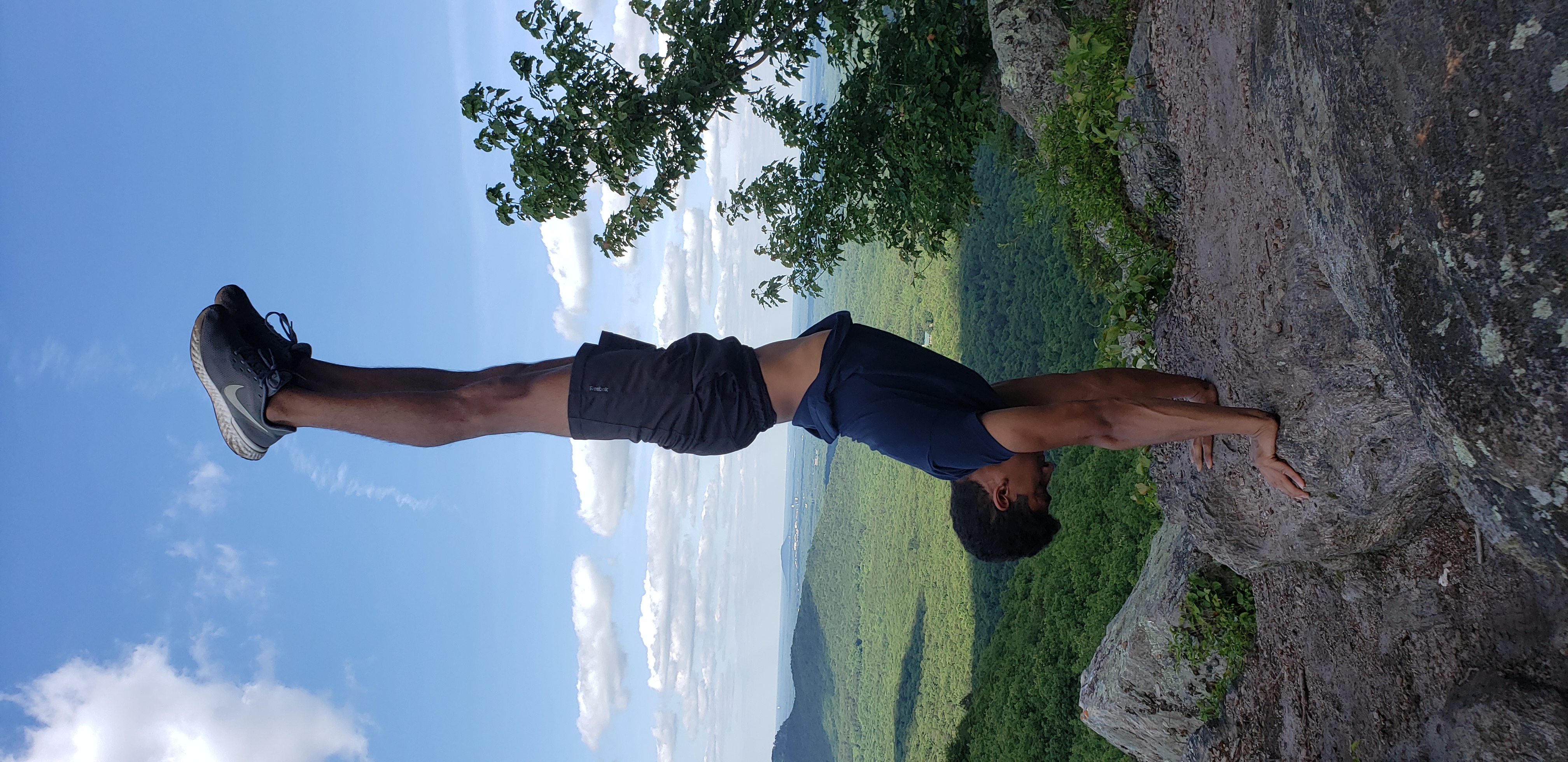 Handstand on Crowders Mountain